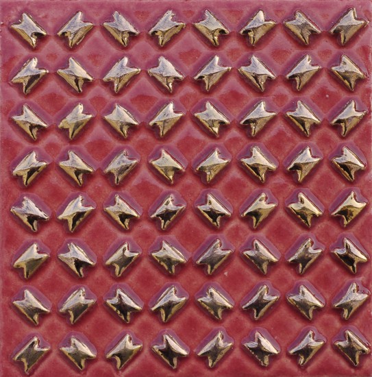 Diagonal, rot-gold
