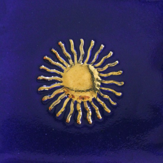 Sonne, marineblau-gold